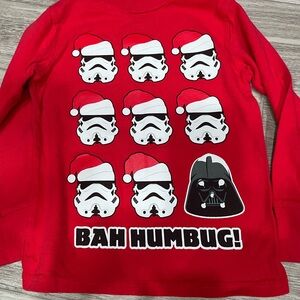 MAD Engine Red Long Sleeve Kids Tee with Stormtrooper and Darth Vader